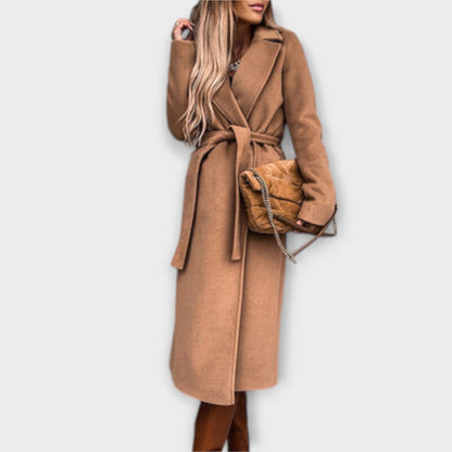 Eliza™ | Elegante cappotto lungo con cintura
