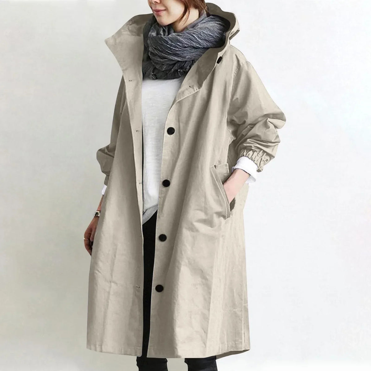 Catherine | Trench lungo con cappuccio