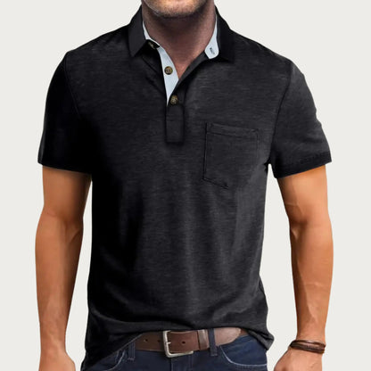 Polo da uomo a maniche corte con bottoni, casual e confortevole