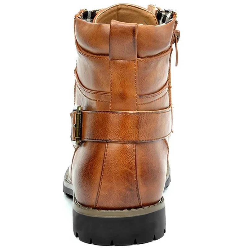 Gijs™ Stivali da Uomo in Pelle Robusta con Fibbia e Lacci