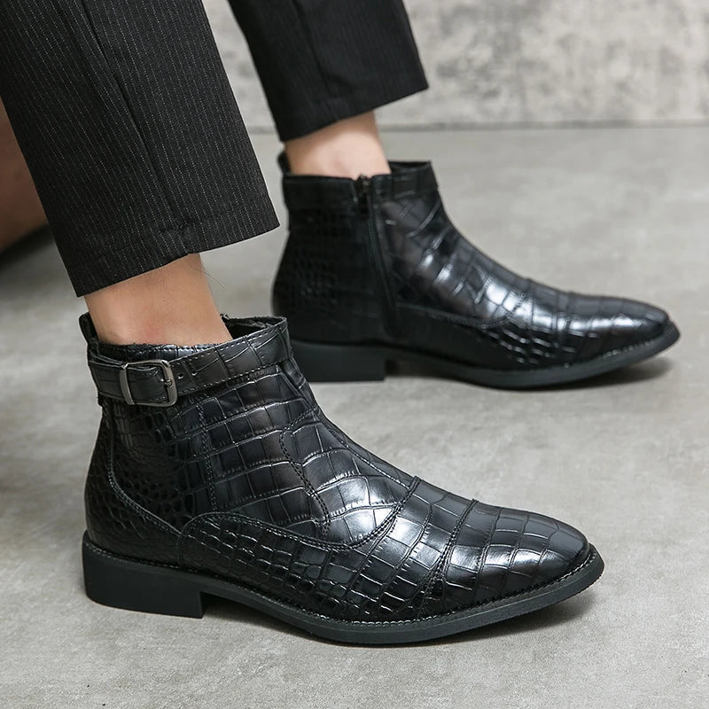 Stivaletti Ivo™ Luxe con motivo coccodrillo da uomo