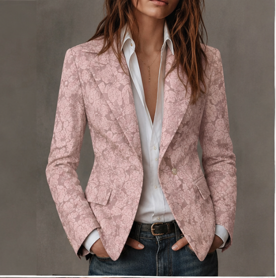 Estela | Blazer Sciancrato in Jacquard Cashmere