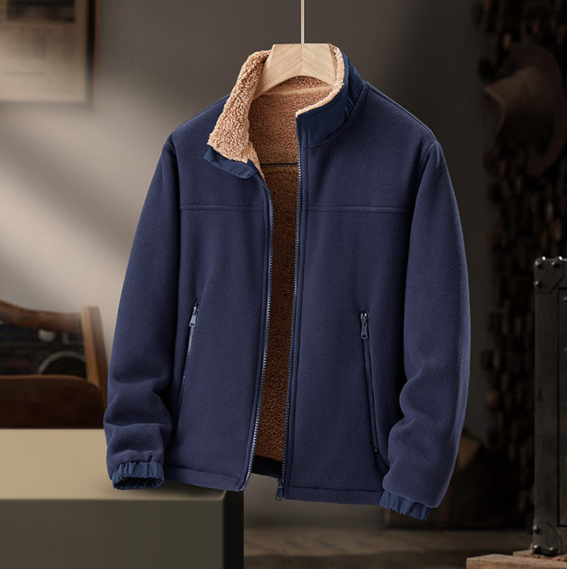 Grayson | Giacca con Zip e Colletto Soffice
