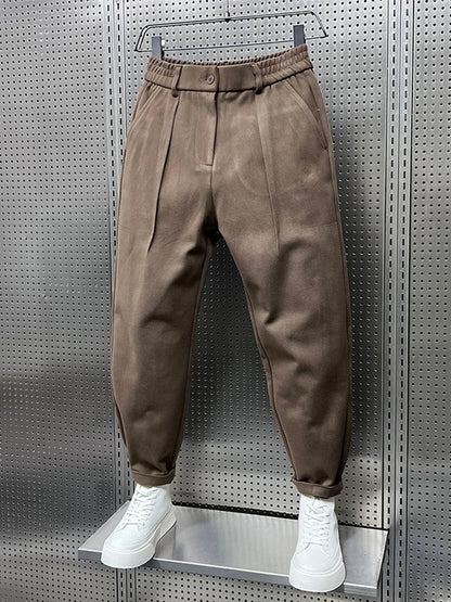 PANTALONI TAPERED TEXTURIZZATI