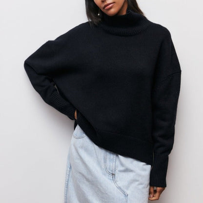 Mylène | Maglione Oversize a Collo Alto in Cotone