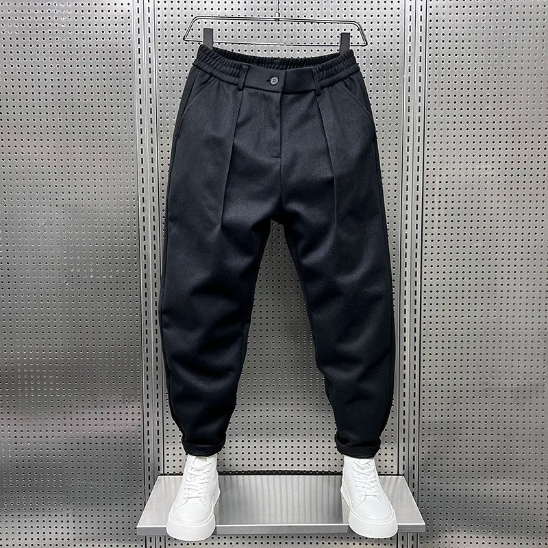 PANTALONI TAPERED TEXTURIZZATI