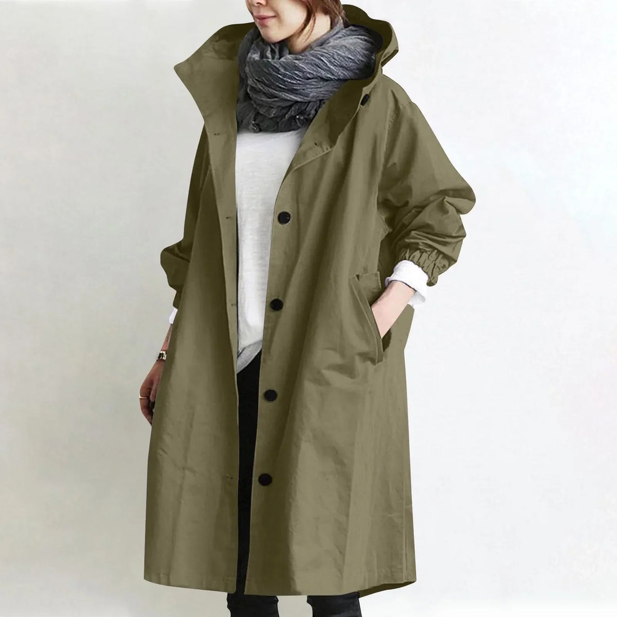Catherine | Trench lungo con cappuccio
