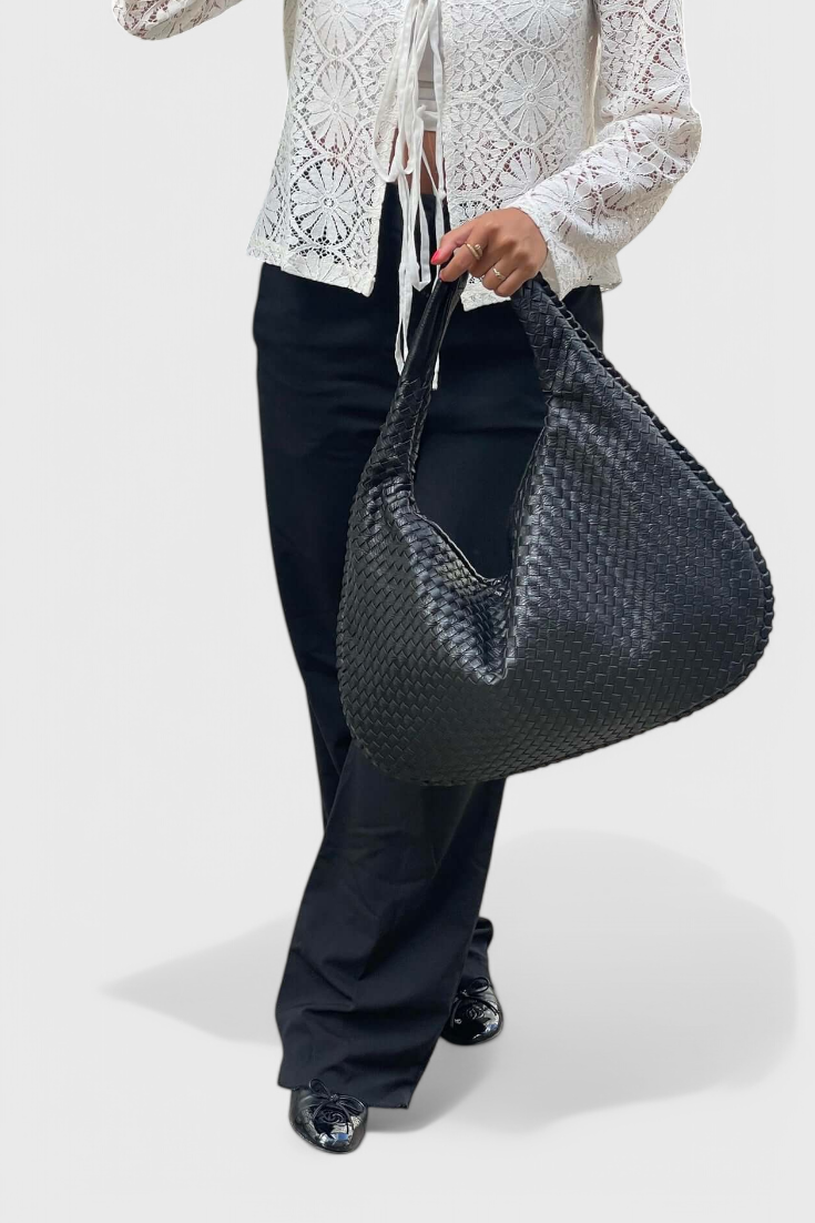 Borsa a tracolla intrecciata Tilly