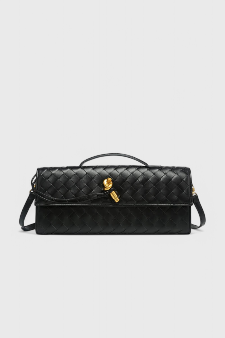 Pochette Melanie con fiocchi dorati