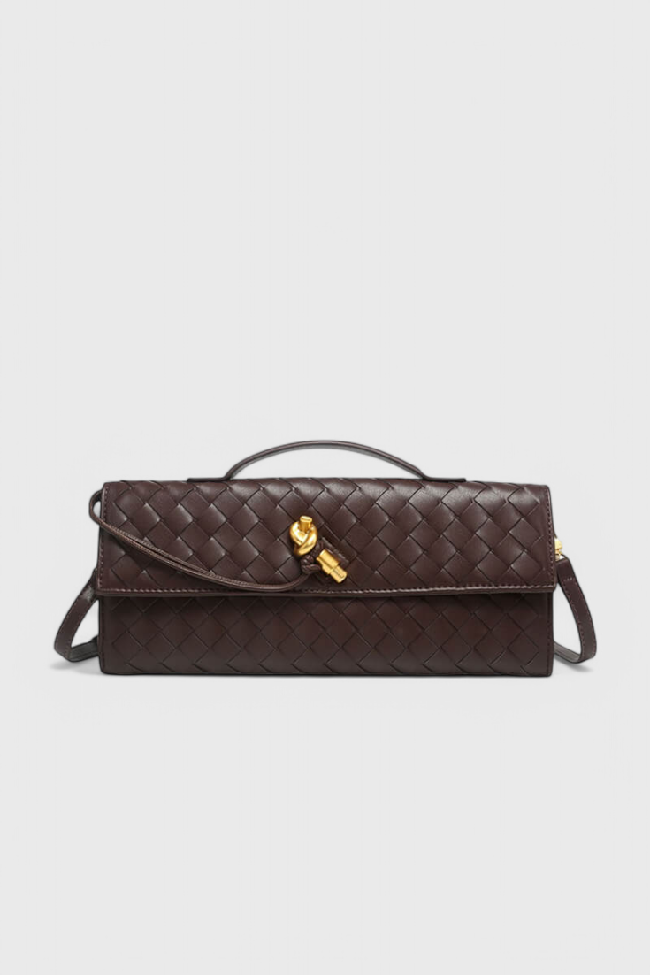Pochette Melanie con fiocchi dorati