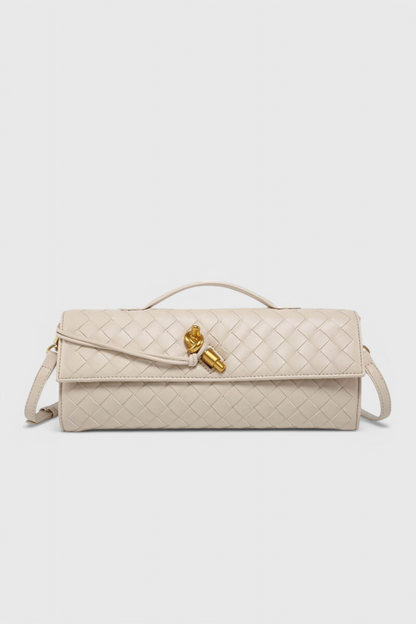 Pochette Melanie con fiocchi dorati
