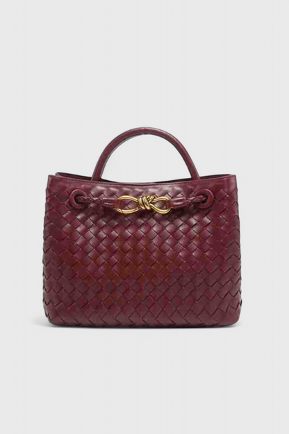 Borsa da giorno intrecciata color indaco
