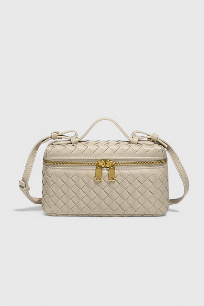 Milla Mini borsa a mano intrecciata con accessori dorati