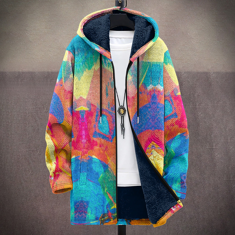 Roland | Cardigan Artistico con Cappuccio