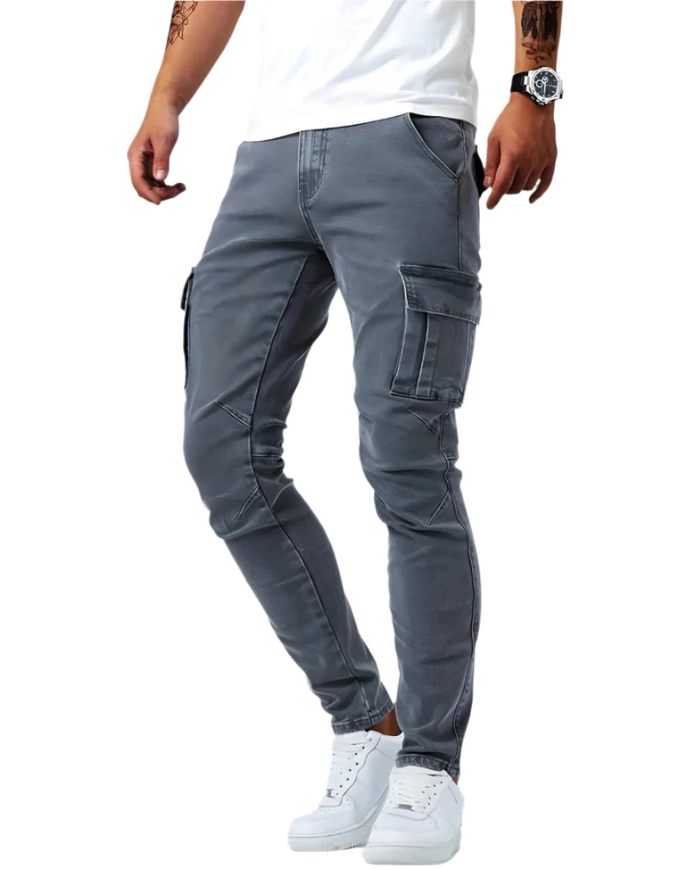 PANTALONI CARGO STRETCH