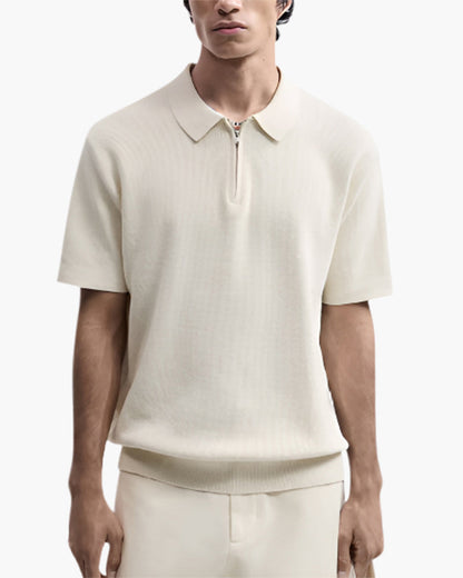 Brooks | Polo a maniche corte in maglia con mezza zip da uomo