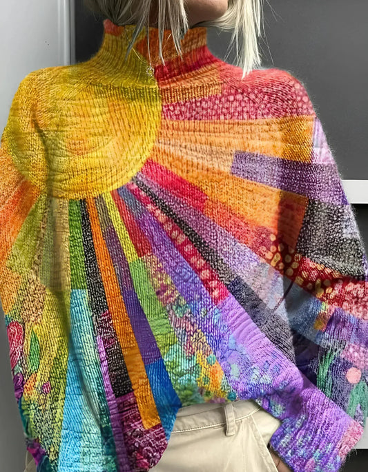 Ada - Maglione a collo alto colorato