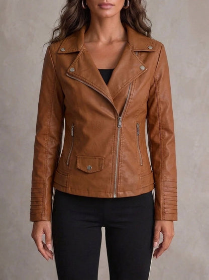 María - Giacca in pelle resistente ed elegante