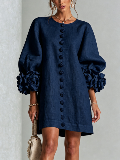 Amelia | Miniabito con Polsini a Rosellina