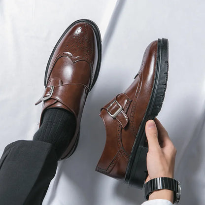 Fedde™ Stivali in Pelle Classici da Uomo con Dettaglio a Fibbia
