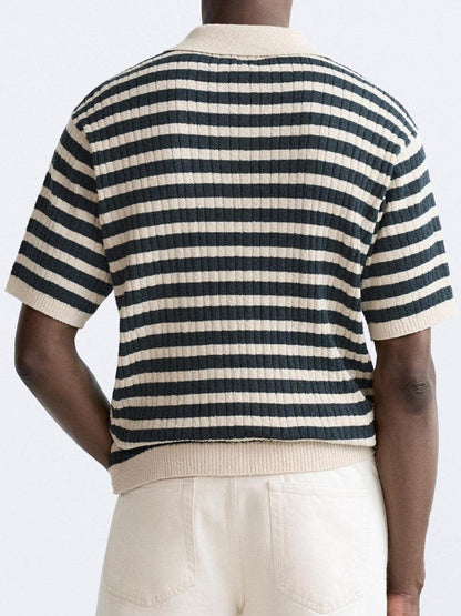 Polo in maglia a righe classiche