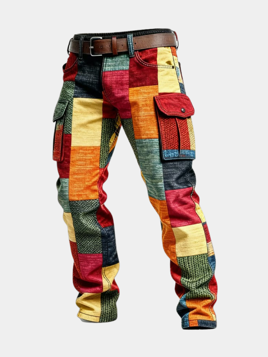 PANTALONI CARGO PATCHWORK