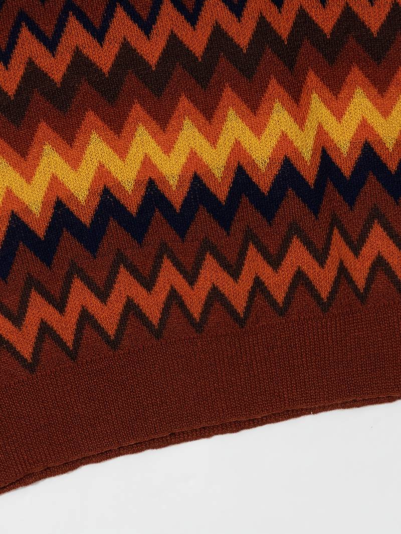 Maglione rétro con motivo a zig zag