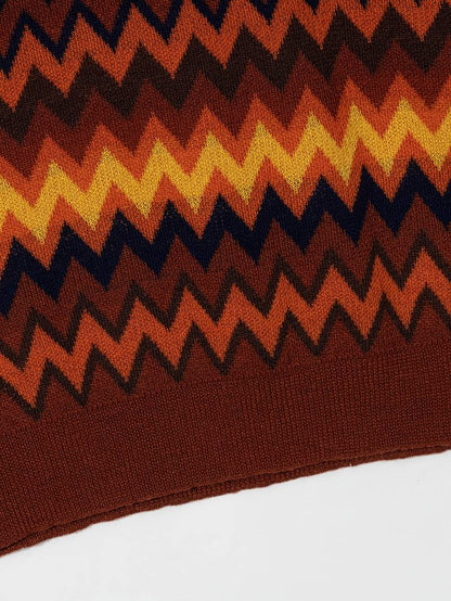 Maglione rétro con motivo a zig zag