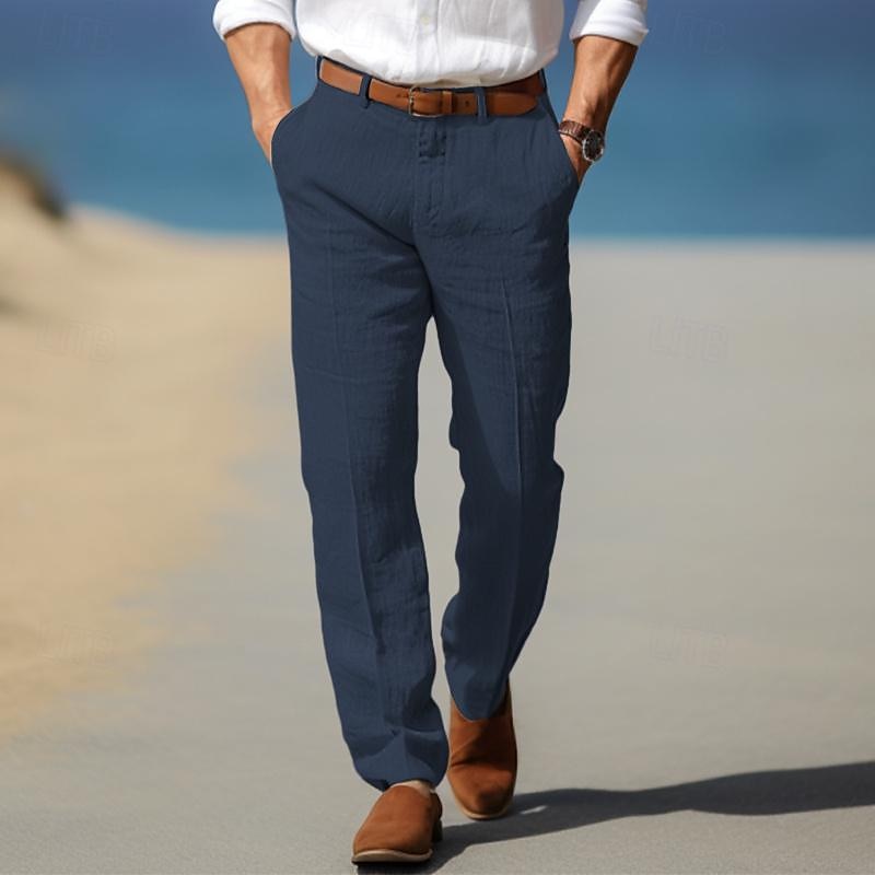 PANTALONI DA UOMO DI LUSSO IN LINO PREMIUM
