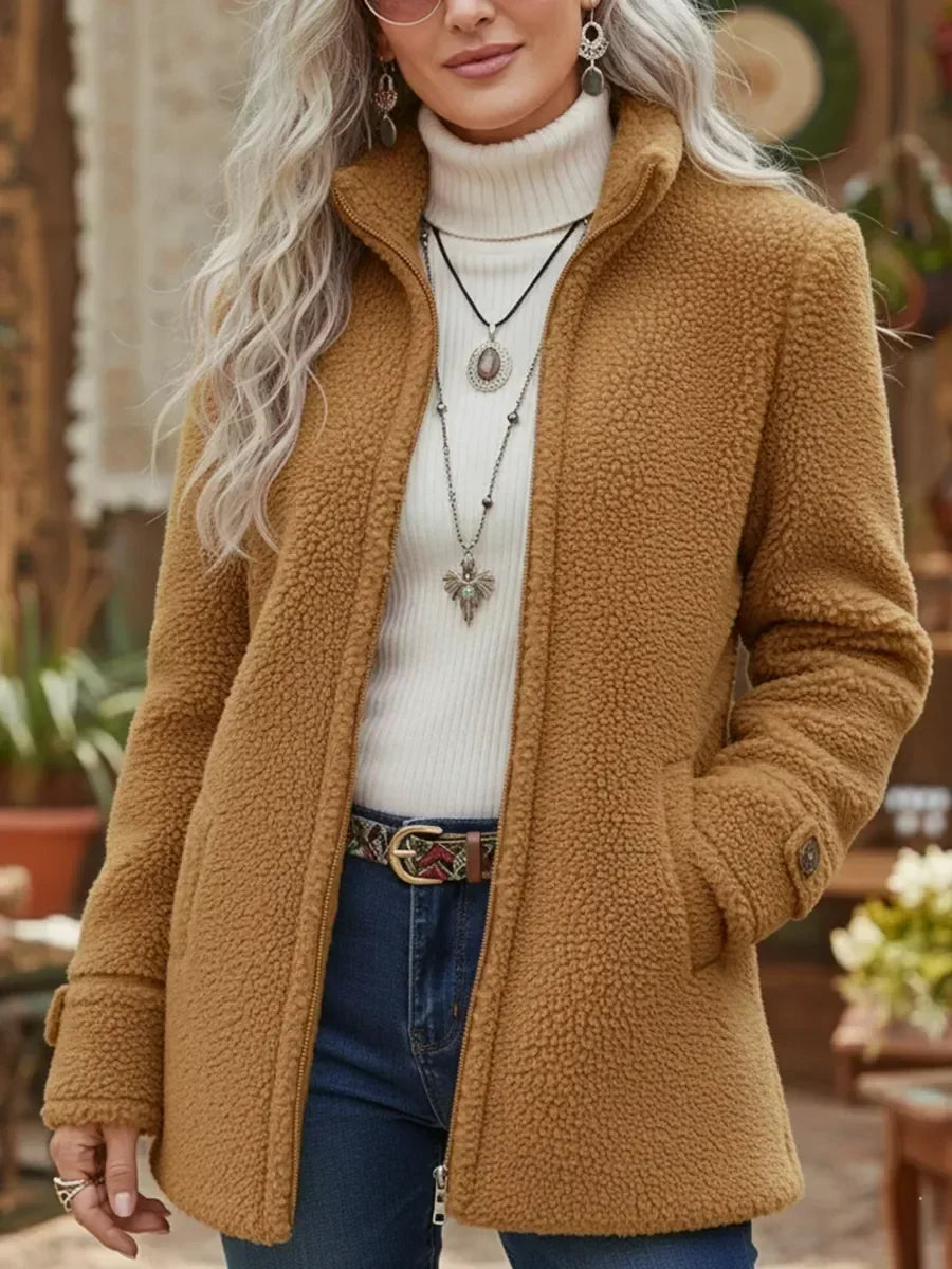 Judith | Giacca Accogliente con Collo Alto e Zip Integrale