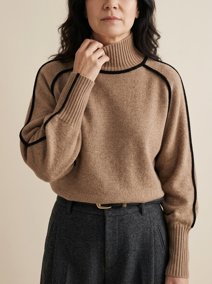 Flavia - Maglione a Collo Alto Chic Autunnale