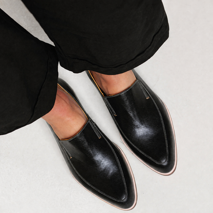 Zofia™ | Mocassino patchwork nero