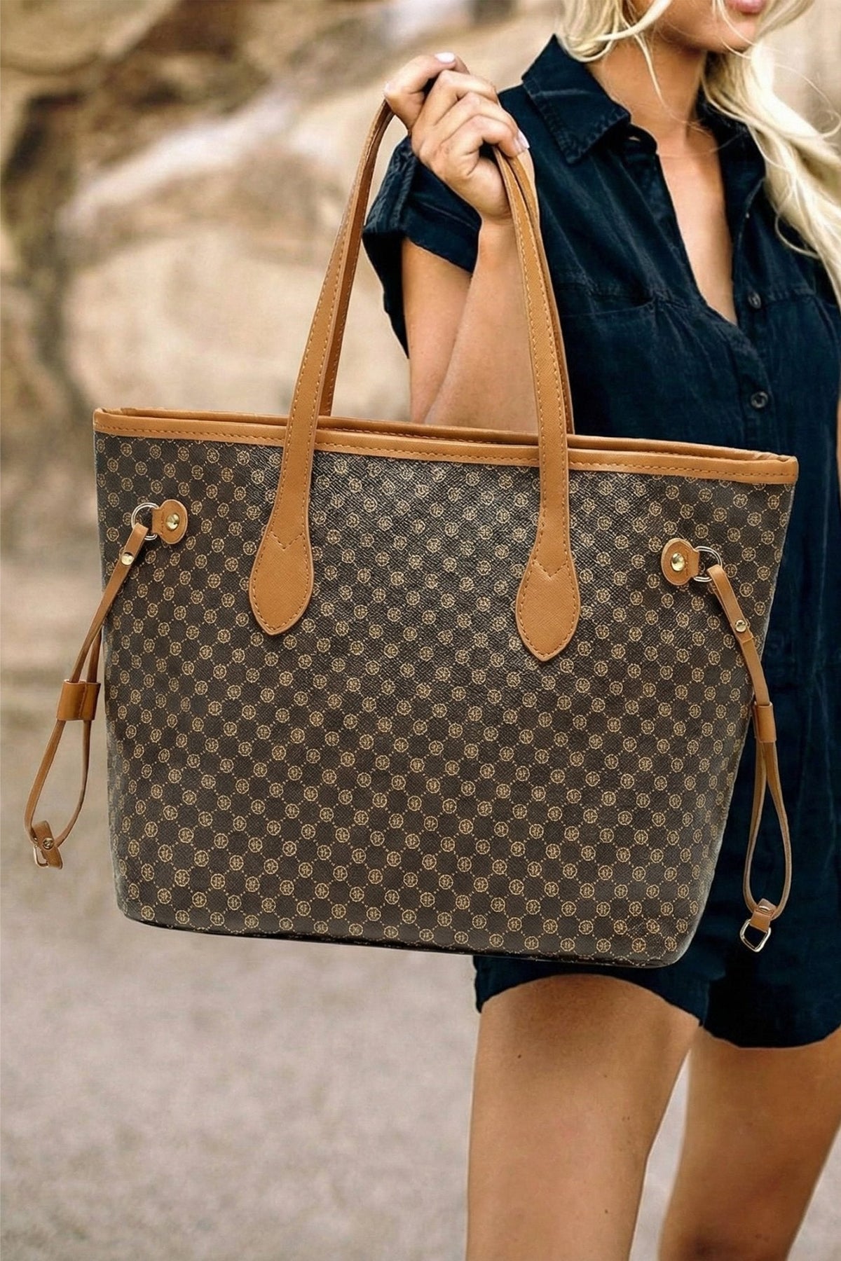 Brisa™: Borsa a tracolla in pelle vegana (stampata)