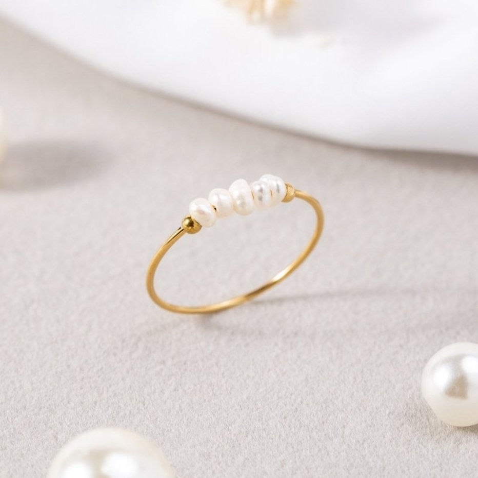 ANELLO CLASSICO CON PERLA D'ACQUA DOLCE