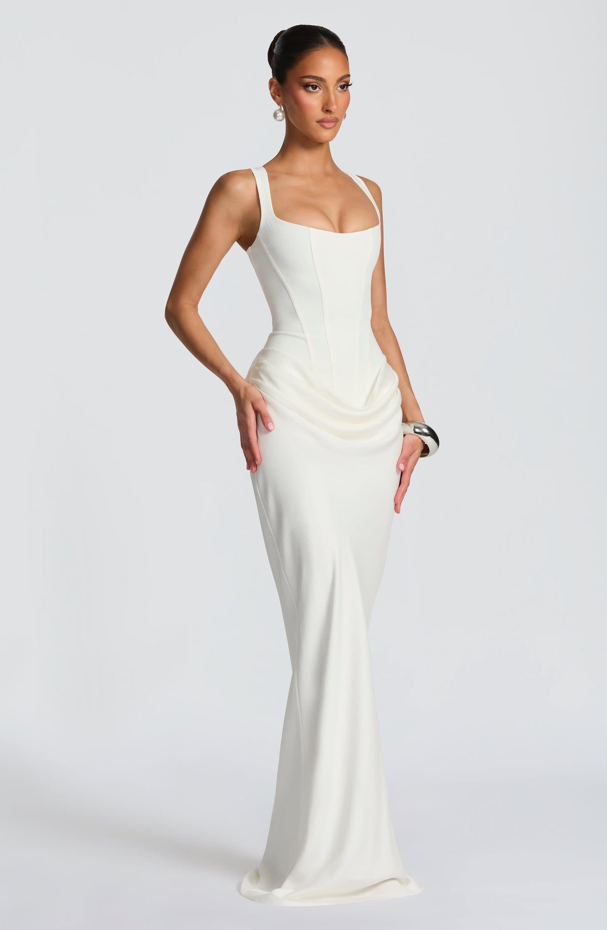 Éléonore | Abito maxi con scollatura quadrata