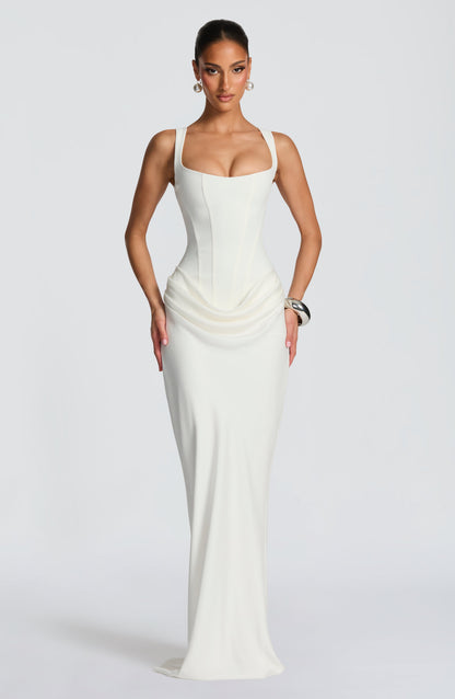 Éléonore | Abito maxi con scollatura quadrata