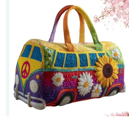 SUNFLOWVANA | BORSONE DA VIAGGIO TRAPUNTATO