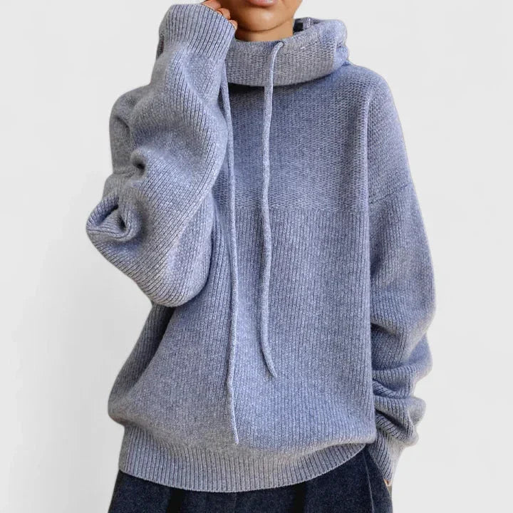Marie | Maglione Accogliente con Collo Alto e Cappuccio