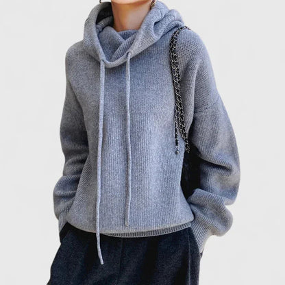 Marie | Maglione Accogliente con Collo Alto e Cappuccio