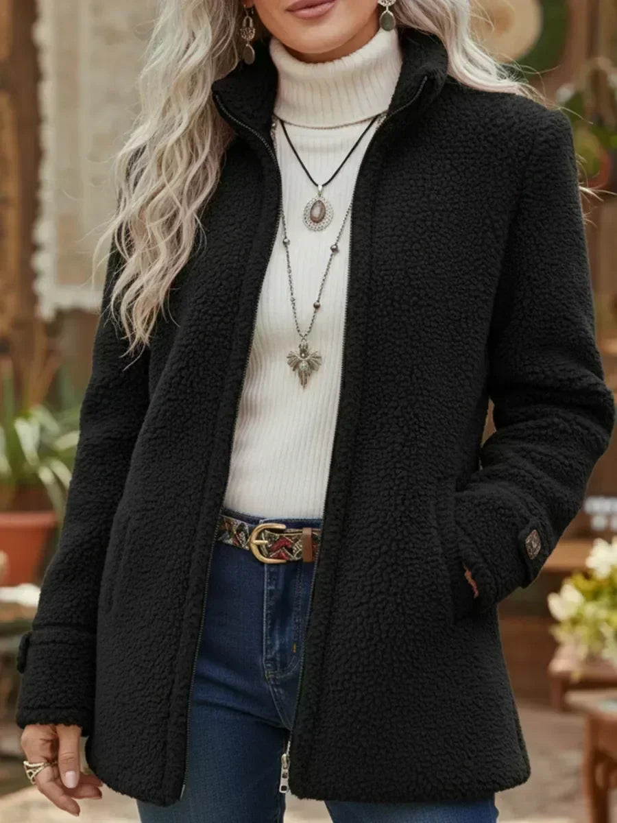 Judith | Giacca Accogliente con Collo Alto e Zip Integrale