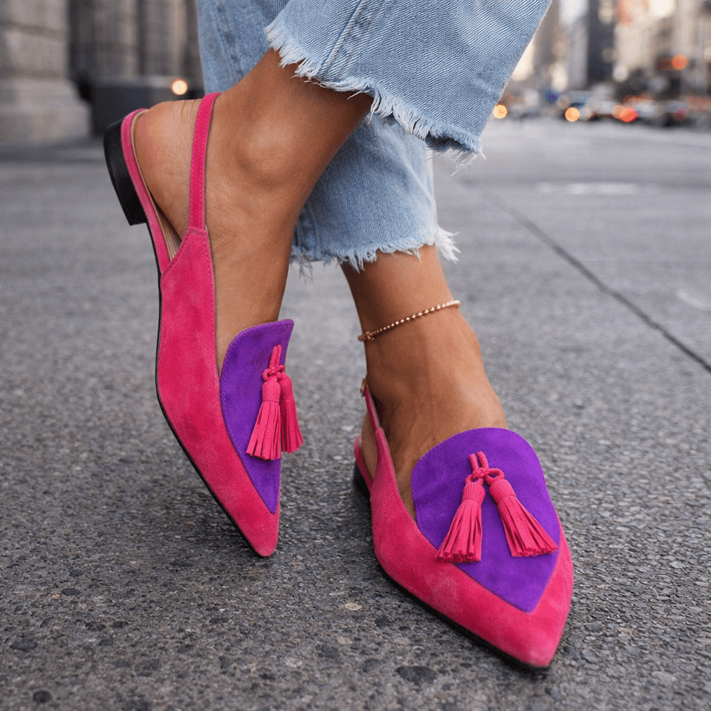 Elena | Sandali con cinturino e nappe