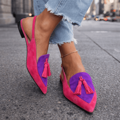 Elena | Sandali con cinturino e nappe