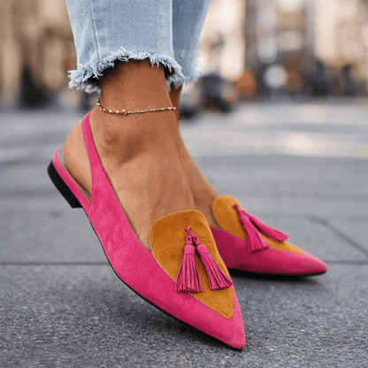 Elena | Sandali con cinturino e nappe