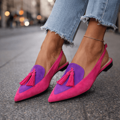 Elena | Sandali con cinturino e nappe