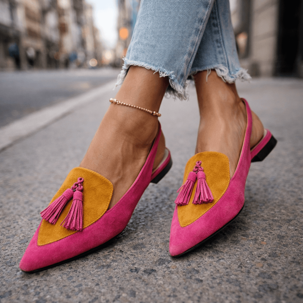 Elena | Sandali con cinturino e nappe