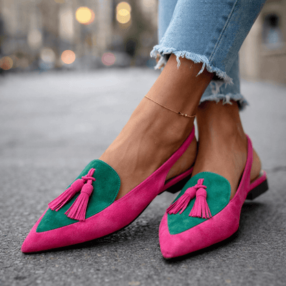 Elena | Sandali con cinturino e nappe
