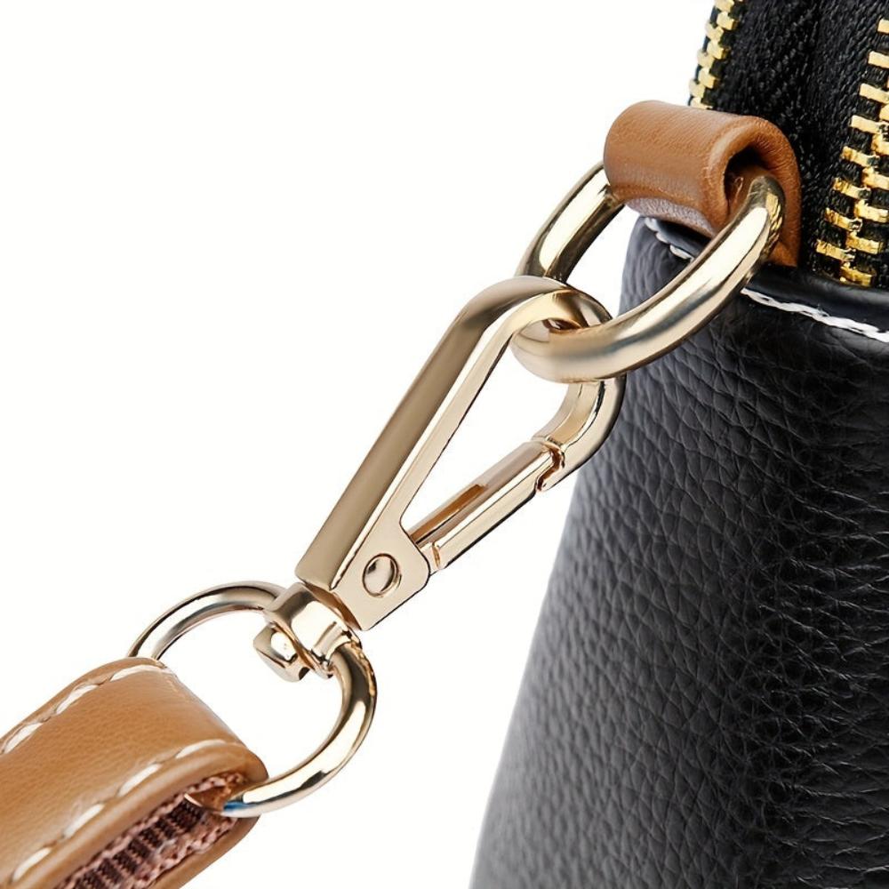 Milano™ | Borsa multitasche effetto litchi con tracolla