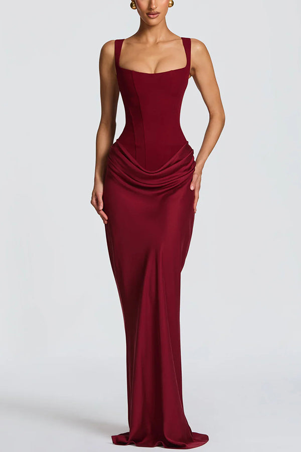 Éléonore | Abito maxi con scollatura quadrata