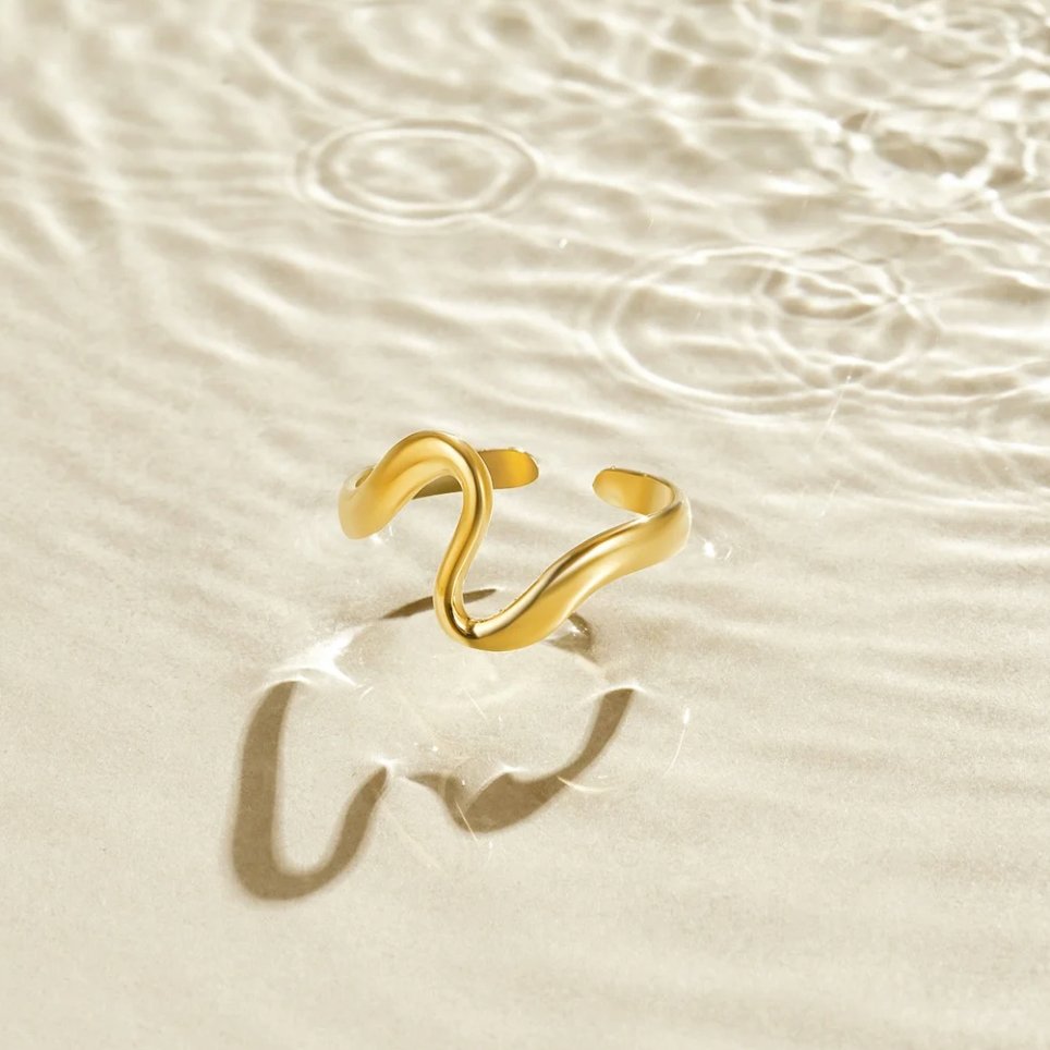 ANELLO ONDA DORATA