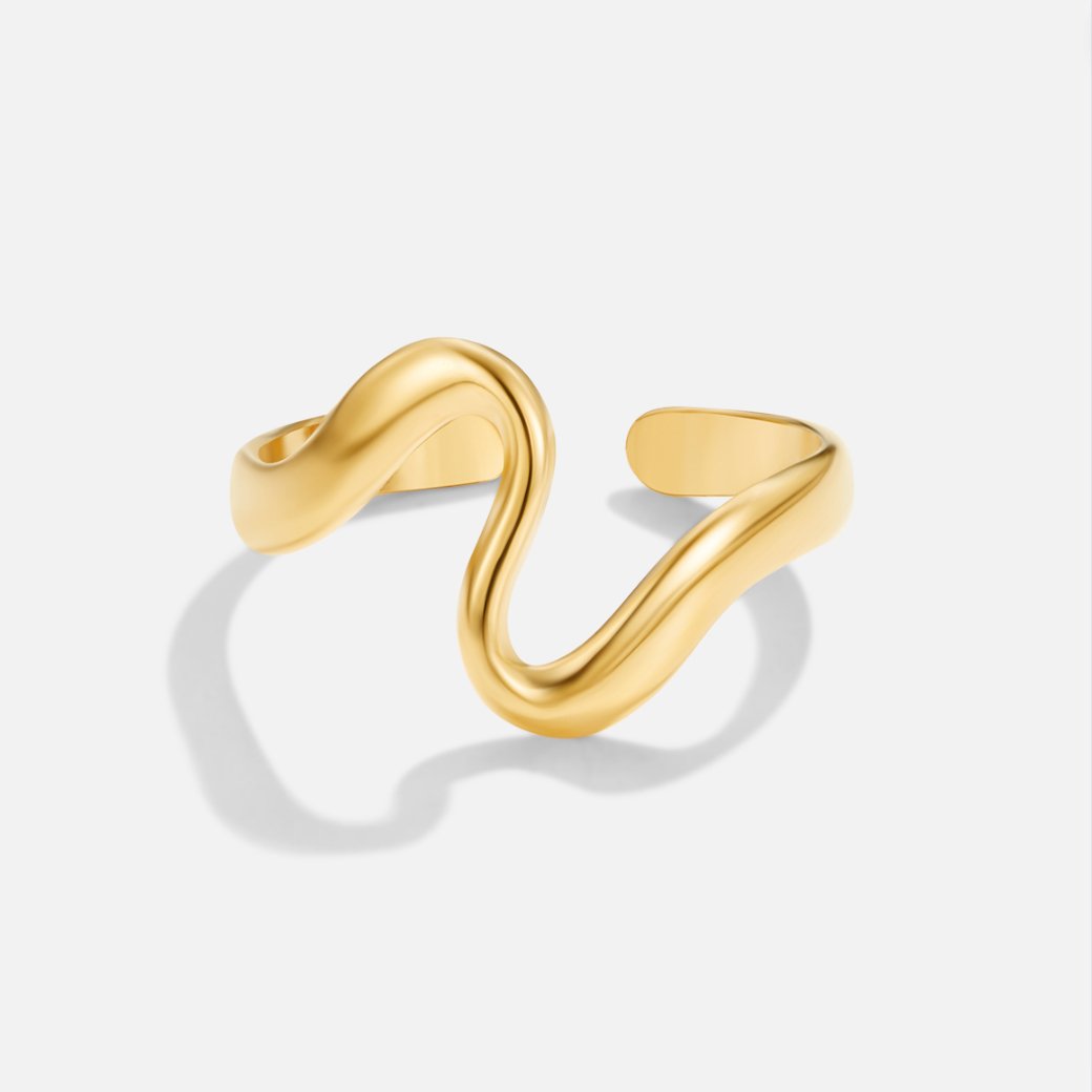 ANELLO ONDA DORATA